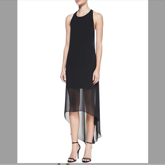 Alice + Olivia Lisk High-Low T-Back Dress S